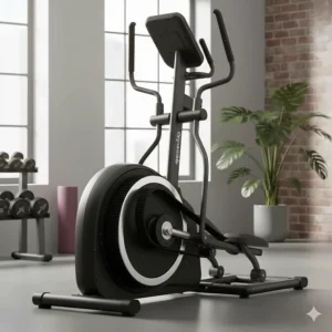 Interior view of the heavy-duty flywheel and magnetic resistance belt for a smooth workout experience.