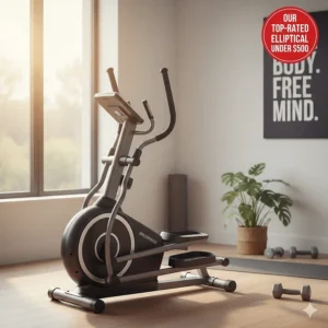 The Sunny Health and Fitness SF-E3912, our top-rated magnetic elliptical under $500 for home use.