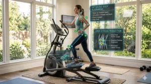 Infographic demonstrating correct body alignment and posture to avoid knee strain while exercising.