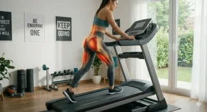 Illustration of a treadmill at a steep incline for glute activation and increased cardiovascular challenge.