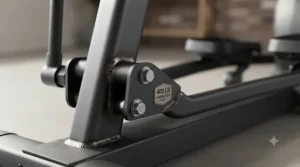 Close-up of the reinforced heavy-duty steel frame supporting 400 lbs.