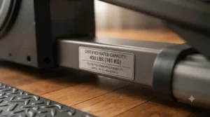 Graphic showing the 400 lb weight capacity stability verification.